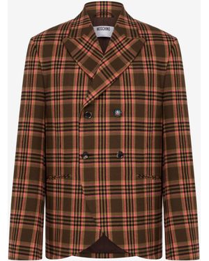 Moschino Cotton Flannel Jacket - Brown