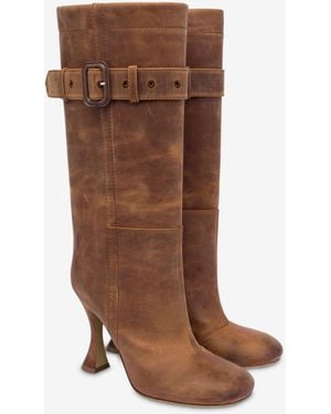 Moschino Calf Boots - Brown