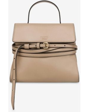 Moschino Tie Me Bag Small - Neutro