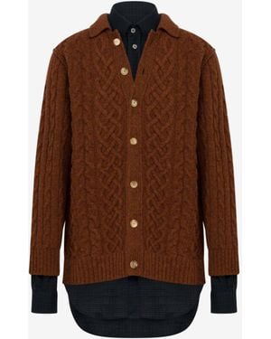 Moschino Shetland Wool Cardigan - Brown