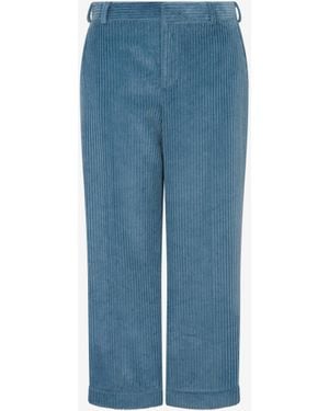 Moschino Corduroy Crop Trousers - Blue
