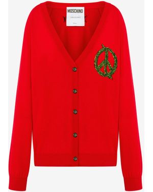 Moschino Wool Cardigan Lunar New Year - Rosso