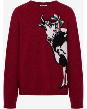 Moschino Shetland Wool Pullover Archive - Red