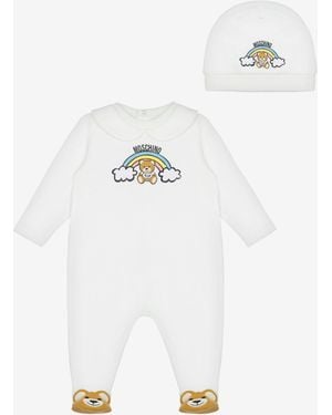 Moschino Set Tutina E Cappello - Bianco