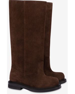 Moschino Suede Boots Olivia - Brown