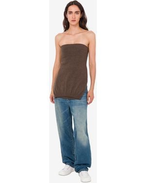 Moschino Wool And Cashmere Blend Top - Brown
