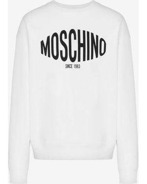 Moschino Printed Organic Cotton Sweatshirt - White