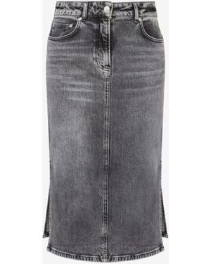 Moschino Stretch Denim Skirt - Grigio