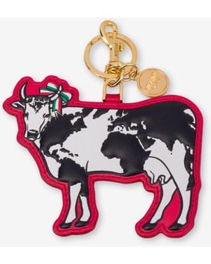 Moschino Keychain Archive Cow - White