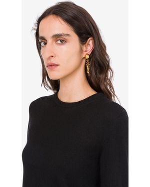 Moschino Metal Clip-On Earrings - Black