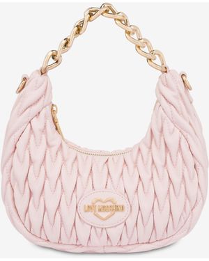 Love Moschino Quilted Hobo Bag - Pink