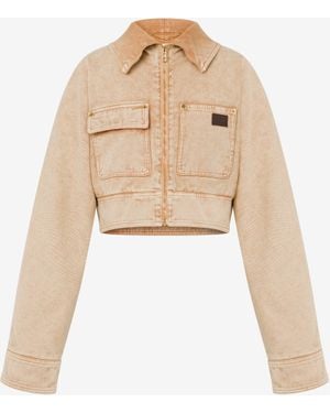 Moschino Garment-Dyed Drill Jacket - Natural