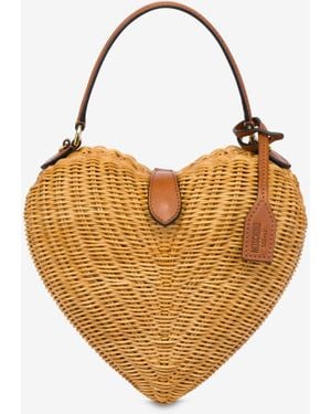 Moschino Love Me Wicker Bag - Metallizzato