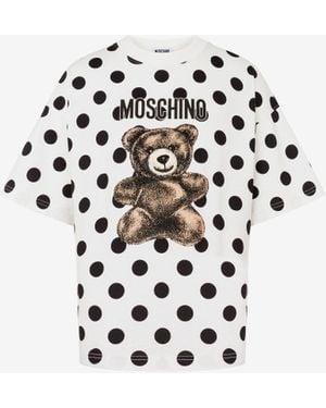 Moschino Teddy Bear Printed Organic Cotton Jersey T-Shirt - White