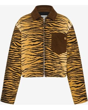 Moschino Printed Cotton Gabardine Jacket - Yellow