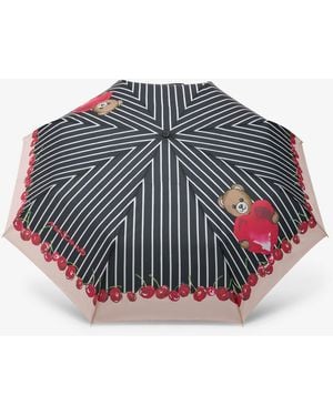 Moschino Ombrello Openclose Stampato - Nero