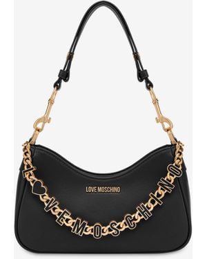 Love Moschino Hobo Bag With Chain - Black