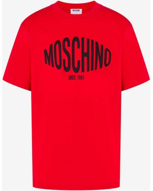 Moschino Printed Organic Cotton Jersey T-Shirt - Red