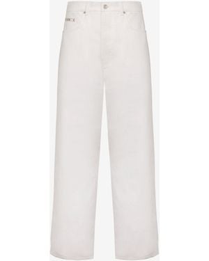 Moschino Cotton Shantung Pants - White