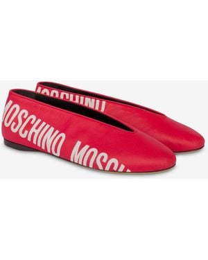 Moschino Printed Tassel Ballet Flats - Red