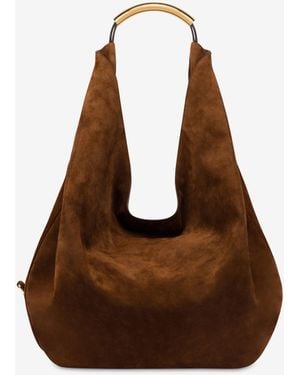 Moschino Handle Me Large Shoulder Bag - Brown