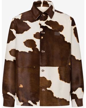 Moschino Pony Skin Jacket - Brown