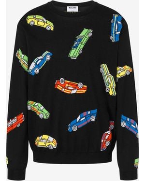 Moschino Pure Cotton Intarsia Pullover - Black