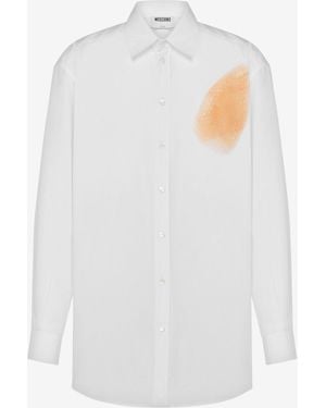 Moschino Cotton Poplin Shirt Archive - White