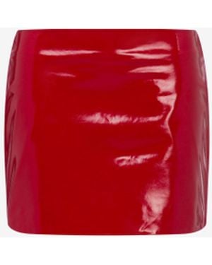 Moschino Patent Leather Mini Skirt - Red