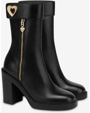 Love Moschino Calf Ankle Boots - Black