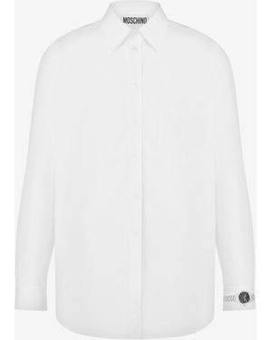 Moschino Poplin Shirt Wristwatch Print - White