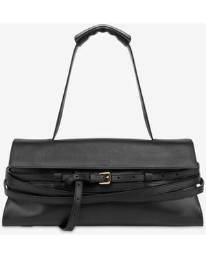Moschino Tie Me Shoulder Bag - Black