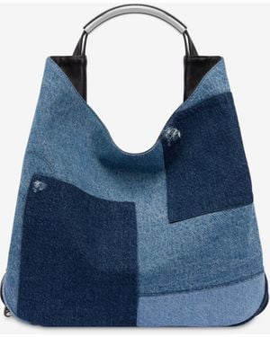 Moschino Handle Me Medium Shoulder Bag - Blue
