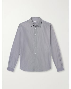 TOTEME Striped Cotton-Poplin Shirt - Grey