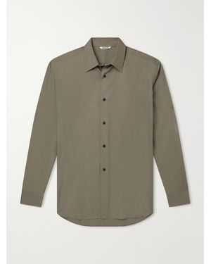 AURALEE Finx Cotton-Poplin Shirt - Grey