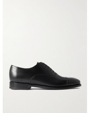 Morjas Leather Oxford Shoes - Black