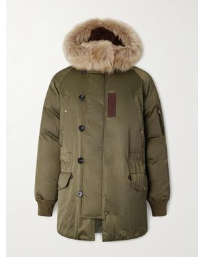 Ralph Lauren Shearling-Trimmed Shell Down Jacket - Green