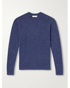 Boglioli Wool and Cashmere-Blend Sweater - Blau