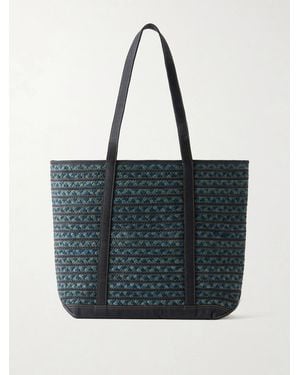 RRL Banks Beach Medium Woven Tote - Blue
