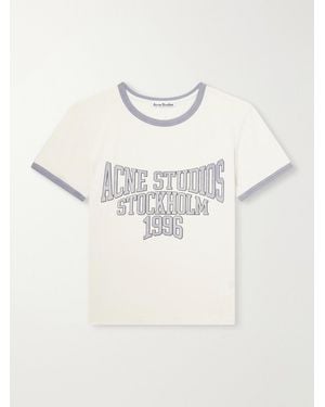 Acne Studios Logo-print Cotton-jersey T-shirt - White