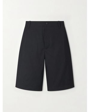 Jacquemus Straight-leg Wool-twill Shorts - Black