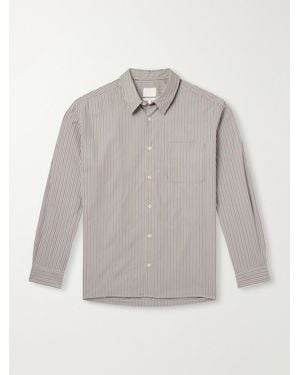 A.P.C. Malo Striped Cotton-Poplin Shirt - Gray