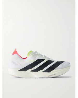adidas Originals Adizero Takumi Sen 11 Rubber-Trimmed Ripstop Running Trainers - White