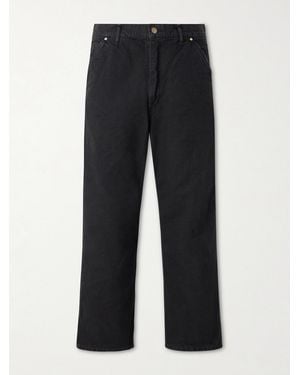 Orslow Oxford Painter Straight-Leg Cotton-Twill Trousers - Blau