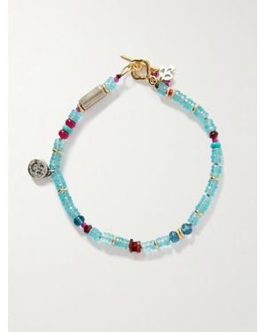 Peyote Bird Daytrip-Plated And Sterling Multi-Stone Beaded Bracelet - Blue