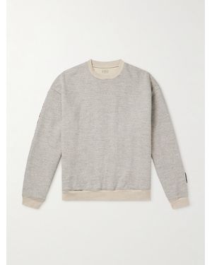 Kapital Peckish Maria Cotton-Jersey And Quilted Shell Sweatshirt - White