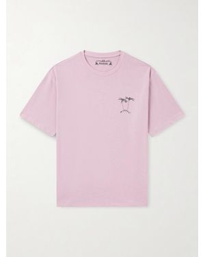 MANAAKI Logo-Print Organic Cotton-Jersey T-Shirt - Pink
