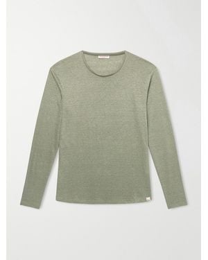 Orlebar Brown Ob-t Linen-jersey T-shirt - Green