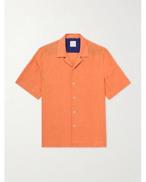 Paul Smith Convertible-Collar Linen Shirt - Orange
