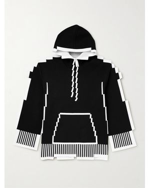 Loewe Pixelated Jersey Hoodie - Black